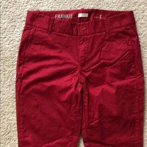 Maroon jcrew pants